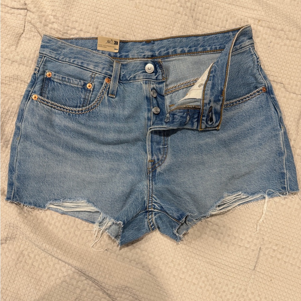 Blue Denim Levi Shorts